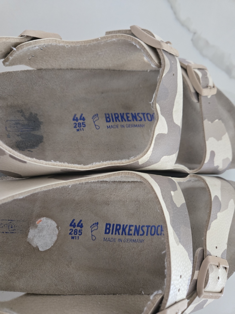 Birkenstock Men's Two-Strap Camouflage Sandals in Beige and Brown - Picture 5 of 5
